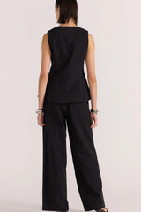 Athena Black Longline Vest