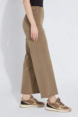 Khaki Erin Hi Waist Wide Leg Denim