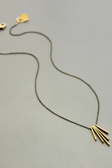 Five Pillar Brass Necklace