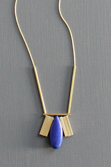 Artdeco Pendant Lapis Necklace