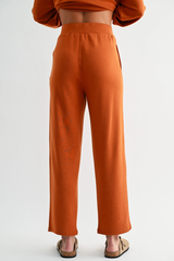 Burnt Amber Laguna Soft Drape Cropped Pants