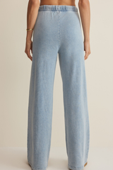 Ocean Air Indigo Hunter Knit Denim Draw String Pant