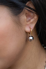 Cosmo Hoops - 18K Gold Plated + Stainless Steel: Silver