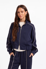 Navy Bike Ride Track Jacket
