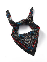 Black Retro Print Scarf