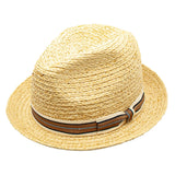 Chance Raffia Straw Ribbon Band Natural Fedora Hat