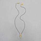 Five Pillar Brass Necklace