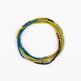 Beaded Stretch Necklace /Wrap Bracelet: Jungle Green