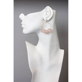 Pink Ghana Glass Hoop Earrings