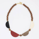Earth Tone Celeste Crescent Necklace