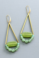 Lime and Seafoam Geometric aErrings