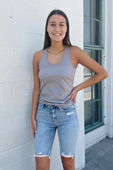 Beverly Light Grey Racerback Tank