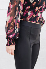 Black Side Zipper Pants