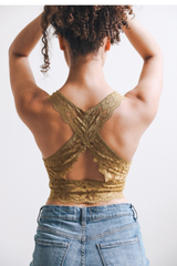 Citron Plunge Racerback Bralette