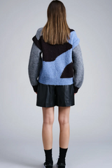 Blue/brown Seyne Abstract Print Sweater