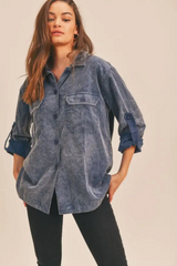 Washed Blue Dear Darling Top