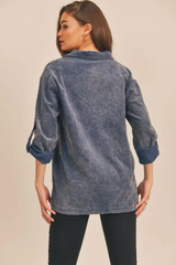 Washed Blue Dear Darling Top