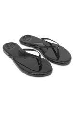 Black Patent Flip Flops