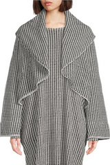 Black and White Houndstooth pattern Crop Wrap