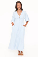 Liberty Light Blue Midi Dress