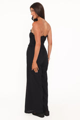Yulissa Black Strapless Jumpsuit