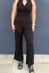 Black Ribbed Pants