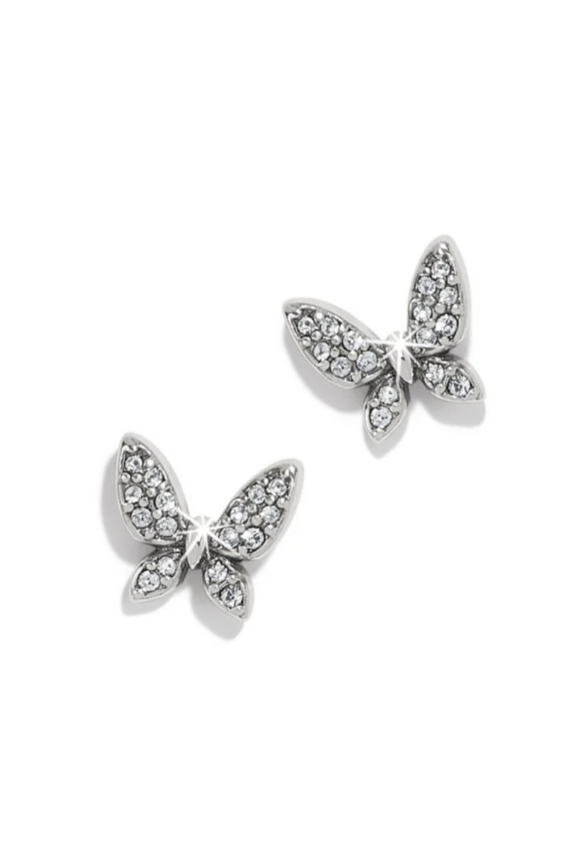 Enchanting Silver Butterly Studs