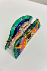 Rainbow 'Look Within' Eye Hair Claw