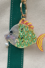 Bag Charm / Key Ring Fish Bubbles and Pearl