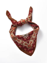 Red Retro Print Square Scarf