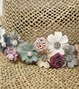 Seagrass Rancher Hat with Floral Bouquet Band