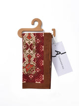 Red Retro Print Square Scarf