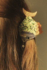 Hair Claw / Fish Bubbles and Pearl