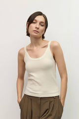White Grace Top  Knit Tank