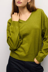 Chartreuse  Naomi Sweater V Neck Sweater