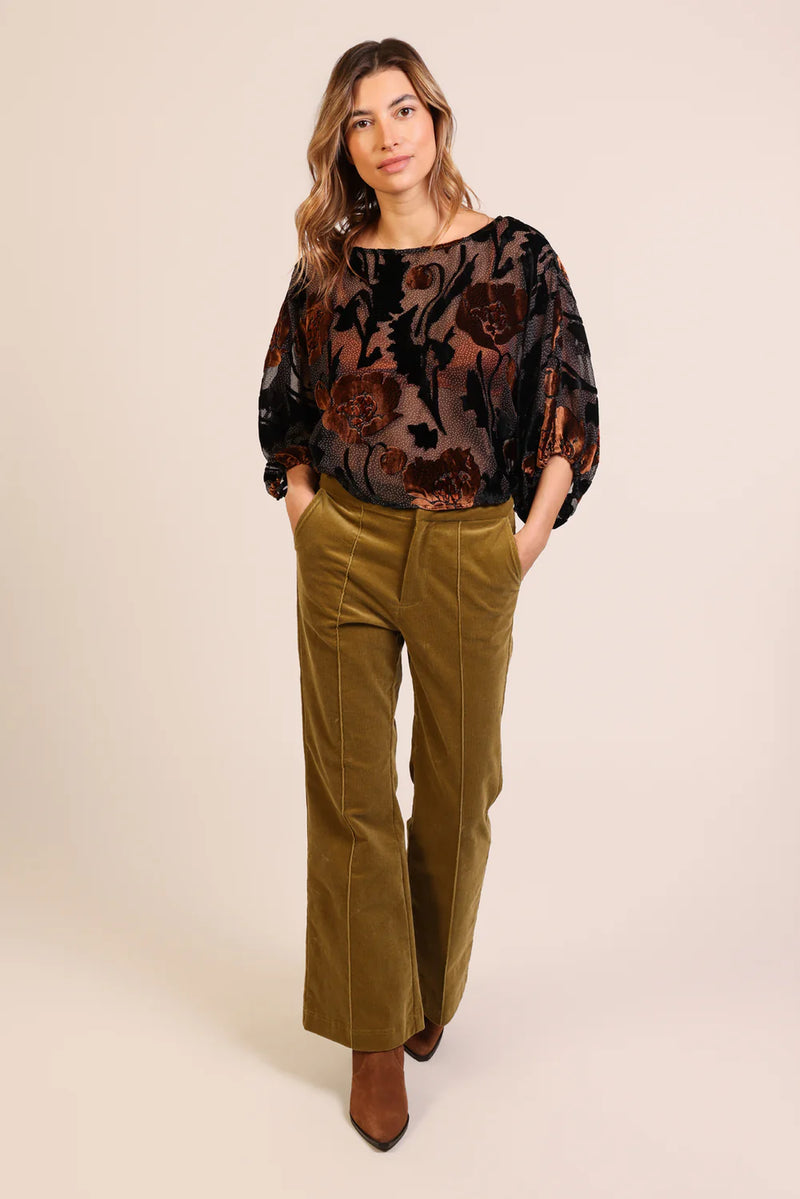 Bloom Black Print Blouse