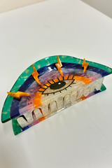Rainbow 'Look Within' Eye Hair Claw