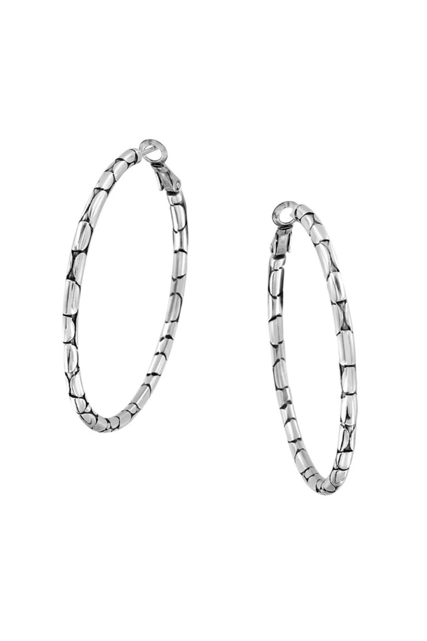 Pebble Large Hoops
