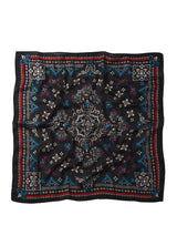 Black Retro Print Scarf