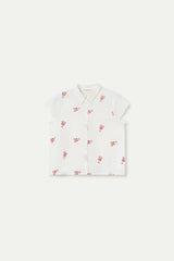 Off White Ecru Lobster Print Top