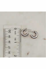 Two Tone Mini Huggie Earrings