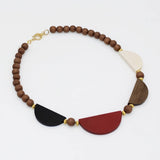 Earth Tone Celeste Crescent Necklace