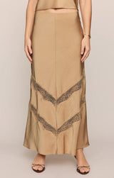 Kori Lace Inset Midi Skirt