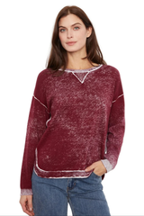 Long Sleeve Crew Neck Printed on Reverse Sweater