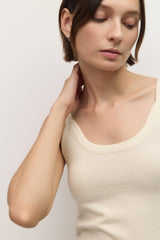 White Grace Top  Knit Tank