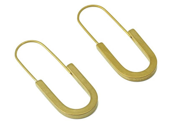 Thick brass U hoops