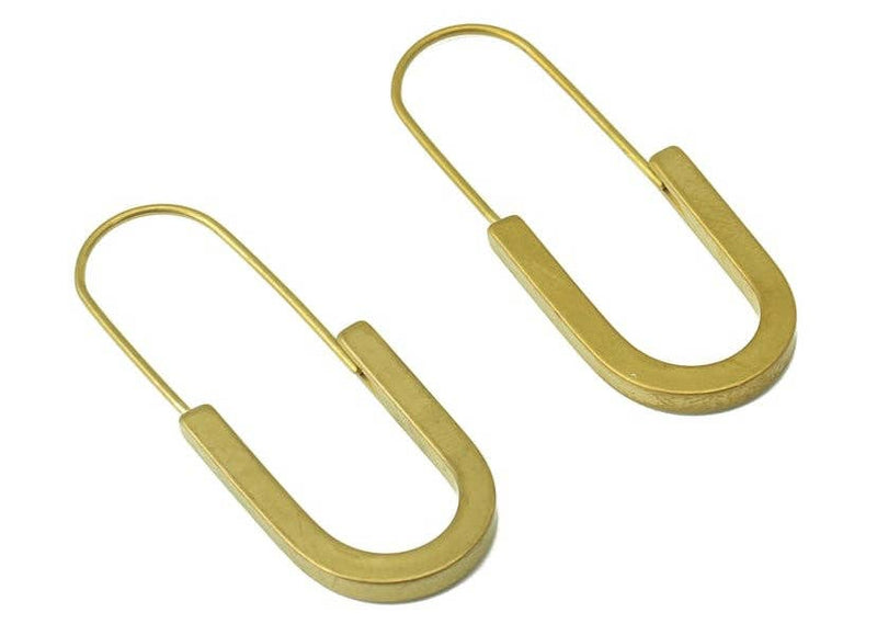 Thick brass U hoops