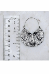 Silver Crinkle Hoops