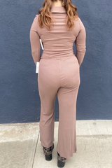 Mocha Ribbed Pants