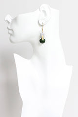 Hunter Green and Gray Earrings